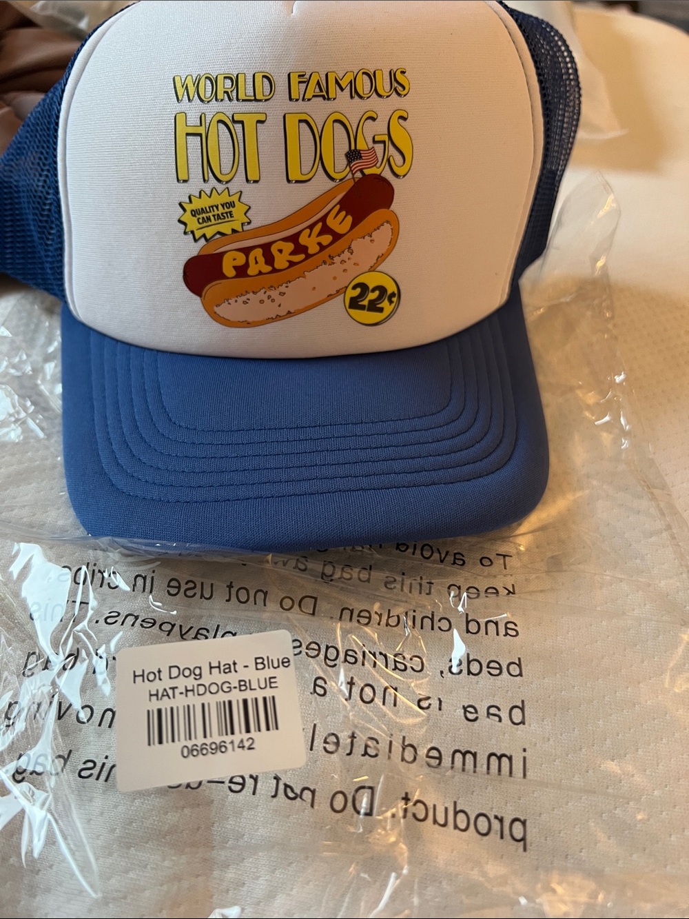 Parke Blue Hot Trucker Dog Hat NEW IN BAG